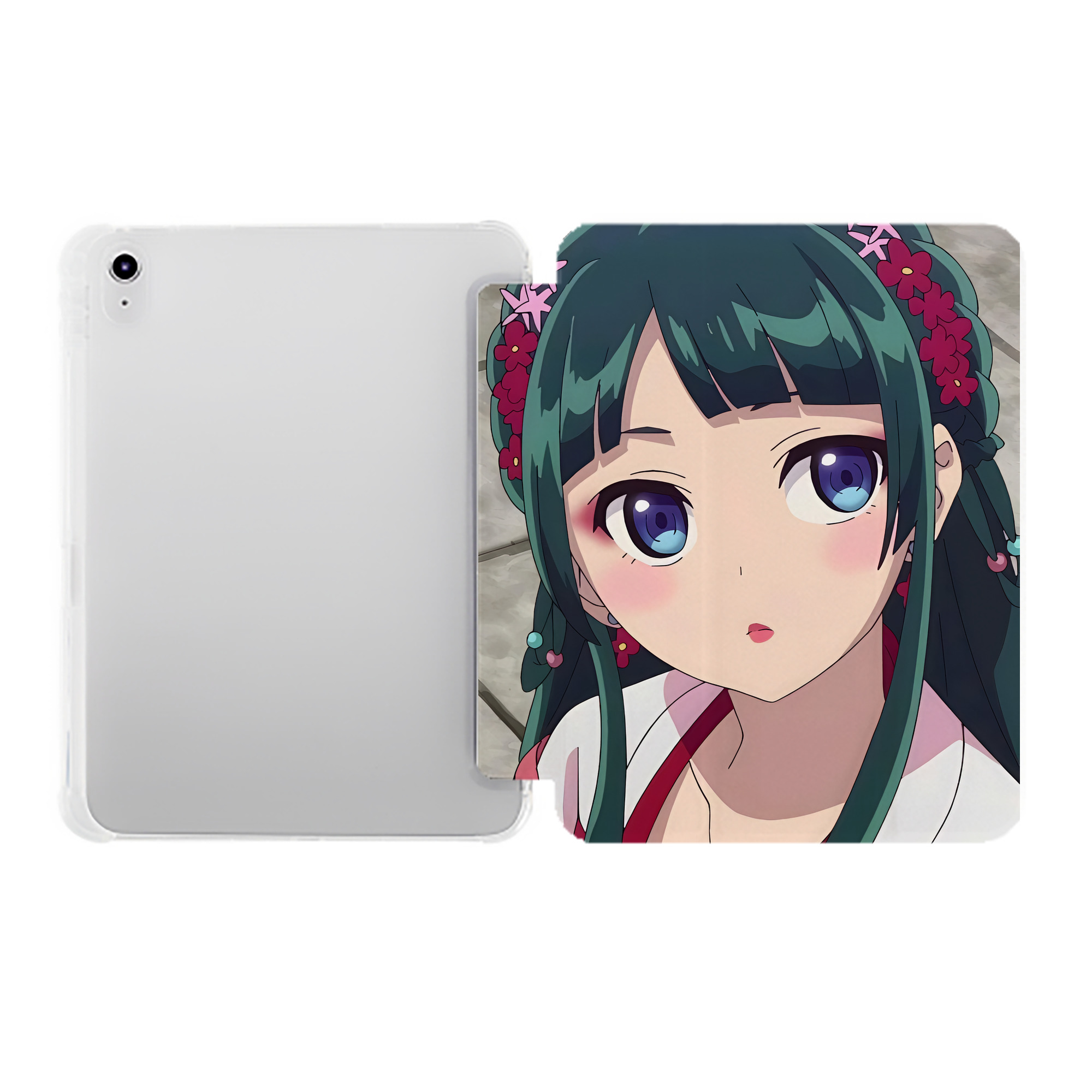 （画像用） 薬屋のひとりごと The Apothecary Diaries IPad ケース ペン収納付き 三つ折りスタンド PUレザー×シリコン 対応機種9.5/10.5/10.9インチ